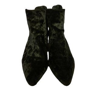 Topshop Women’s Crushed Black Velvet Chelsea booties